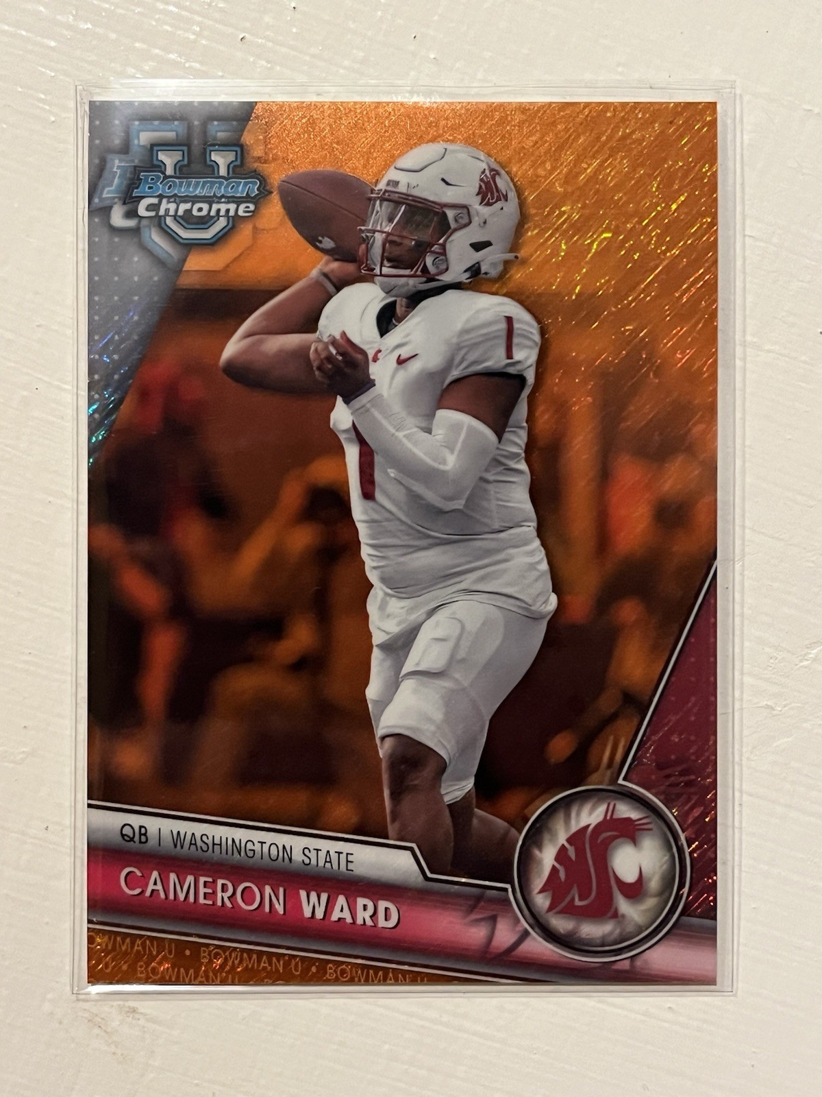 2023 Bowman U Chrome Cam Cameron Ward Orange Shimmer 12/25 Rookie RC Titans