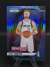 Klay Thompson 2024 Prizm Monopoly Boardwalk Blue #/15 SSP Mavericks NM-MT