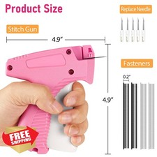 HABGP Pink Stitch Gun Clothes Tagging Mini Sewing Kit 1200 Fasteners