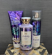 Bath  Body Works Butterfly Set - Fragrance Mist, Body Wash  Body Cream