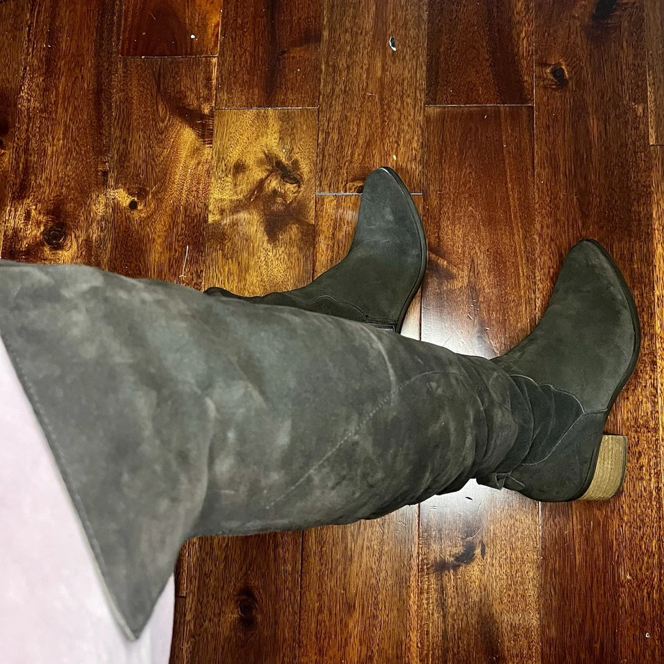 Steve Madden Women’s Purly Chocolate Brown Suede Over The Knee Riding Boots 7.5 - Image 2 of 4