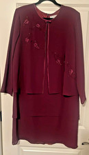 Che Studio by Kathy Cid Burgundy Floral Dress Size 16