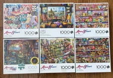 Lot Of 6 Buffalo Games Aimee & Lars Stewart Puzzles - COMPLETE!