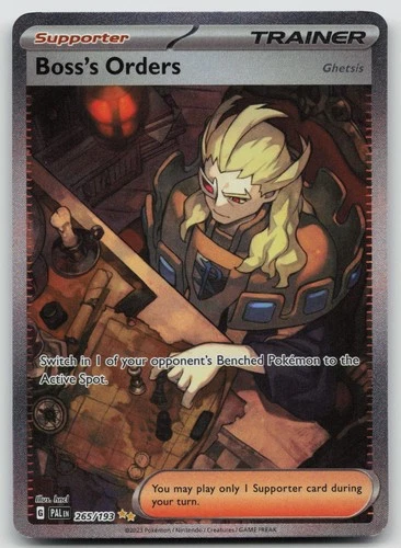Boss's Orders (Ghetsis) 265/193 Paldea Evolved Pokemon Holo LP