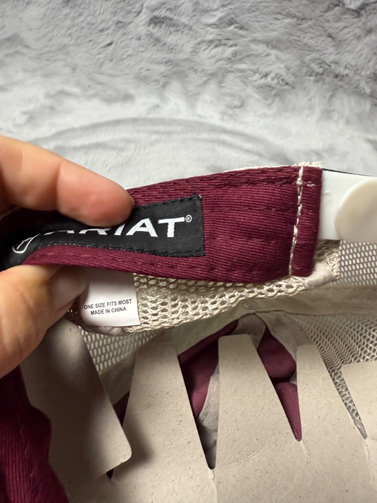 Ariat Hat Cap Woman's Red Patch Work Wear Snap Ba… - image 7