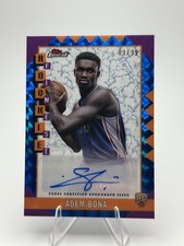 2024-25 Topps Finest Adem Bona Rookie Finest Auto Geometric Blue /99