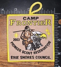 Pioneer Scout Reservation Erie Shores Council Camp Frontier 2003 BSA Camp Patch
