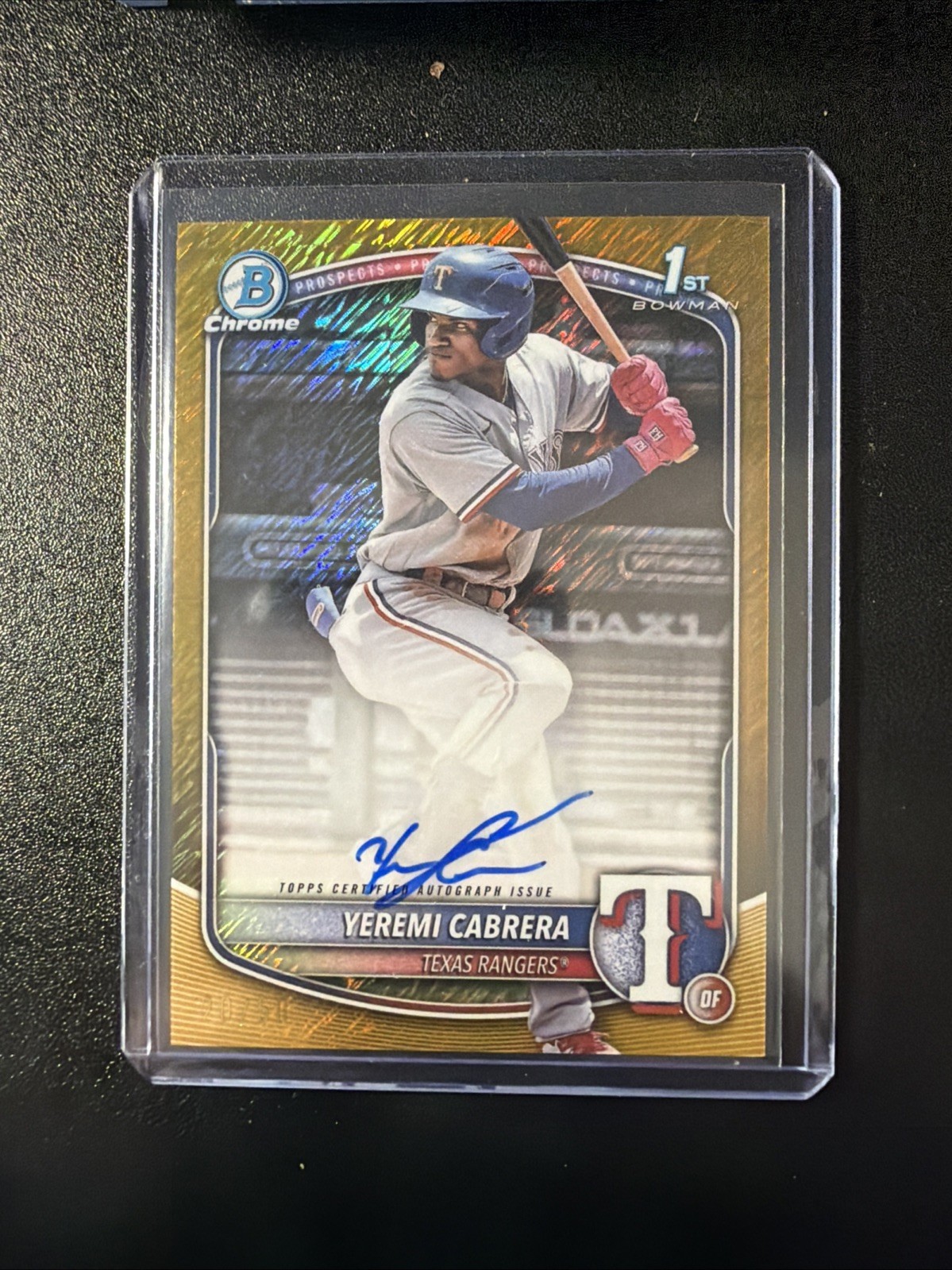2025 1st Bowman Chrome Gold Shimmer Refractor /50 YEREMI CABRERA Auto #CPA-YV