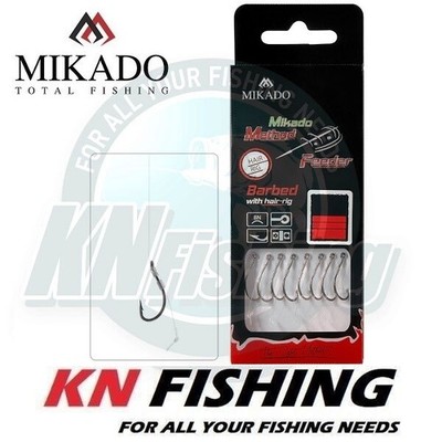 MIKADO HMFB11W Method Feeder Rig mit Haaren 10 cm 8 Stück Größen 06-12