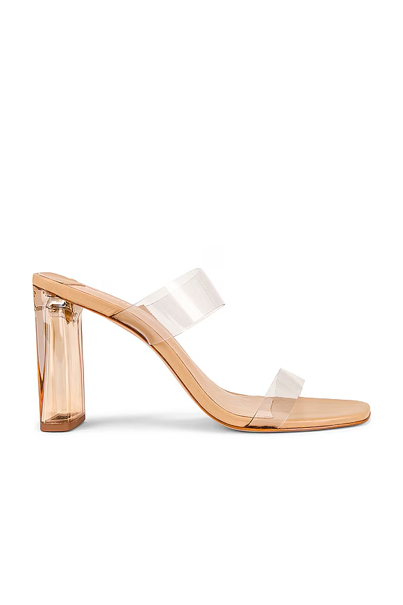 Schutz Ariella Acrylic High Heels Light Nude 7.5 $128