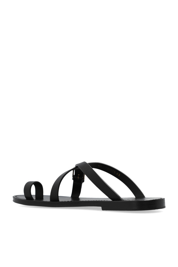Saint Laurent - Women - Leather slippers - Black thumbnail 5