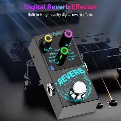 Gitarren Effektpedal Reverb Mit 9 Verschiedenen Effekten In Schwarz SEG