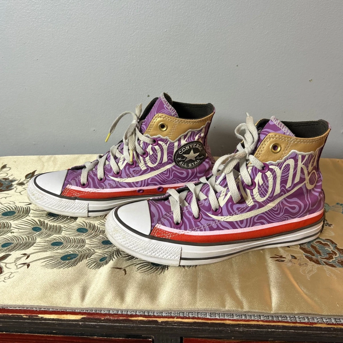 Willy Wonka x Converse Chuck 70 High Chocolate Swirl for Sale 