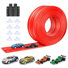 Flex Tracks 16Ft for Kids: Flexible Race Car Ramp Track with 4 Small Racecars...