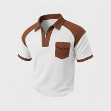 Men's Polo Shirt Casual Short Sleeve Golf Shirt Summer Vacation Beach Shirts