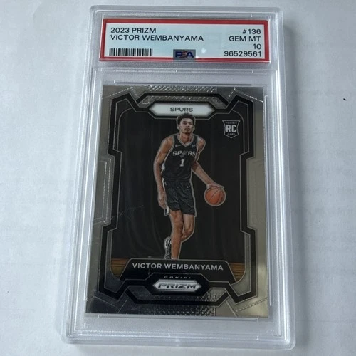 2023-24 Panini Prizm Victor Wembanyama #136 RC PSA 10 Spurs Base