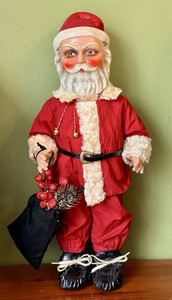 Figurine Ancienne Père Noël Culbuto En Celluloïd - Japon - Années 1930 - 12cm