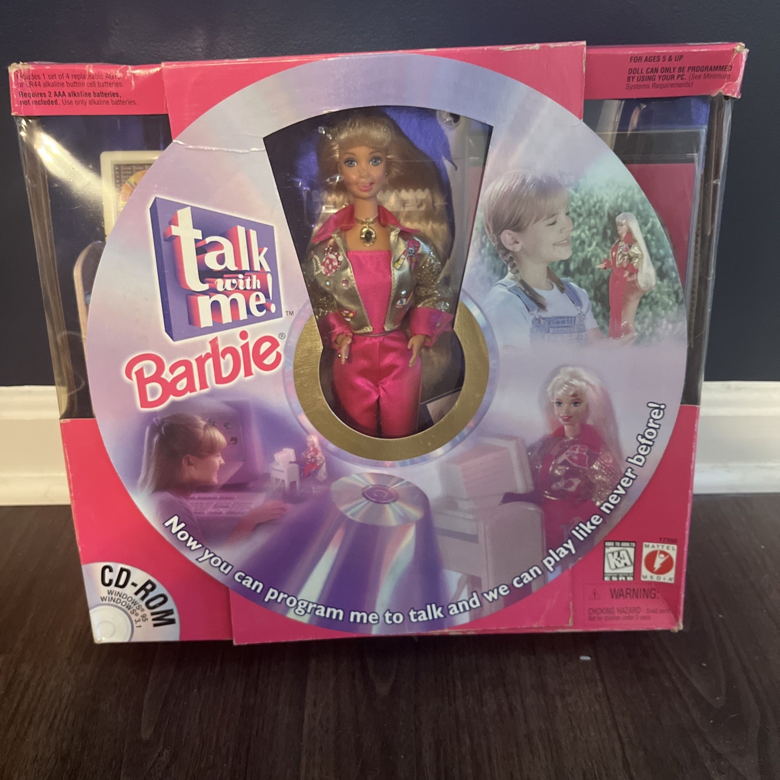 1997 Mattel Talk With Me Barbie Doll Plus Computer CD-Rom Program to Talk NEW