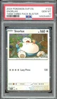 Pokemon TCG Twilight Masquerade 3 Pack Blisters #122 Snorlax Cosmos PSA 10