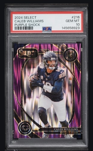 2024 Select PSA 10 Caleb Williams Rookie Purple Shock /360 Club Level