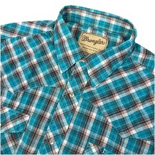 WRANGLER Mens Pearl Snap Short Sleeve Shirt Rodeo Western - XXL