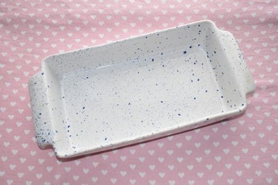Emson Taiwan 10-inch Speckled Ceramic Stoneware Handled Baking/Bread Pan