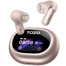 TOZO NC20 Pro Wireless Earbuds Smart Touch Screen Bluetooth Headphone Rose Gold