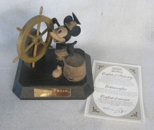 ANRI Disney Hand-Carved Wood Mickey Mouse Steamboat Willie LE. NOS 188/1000 COA
