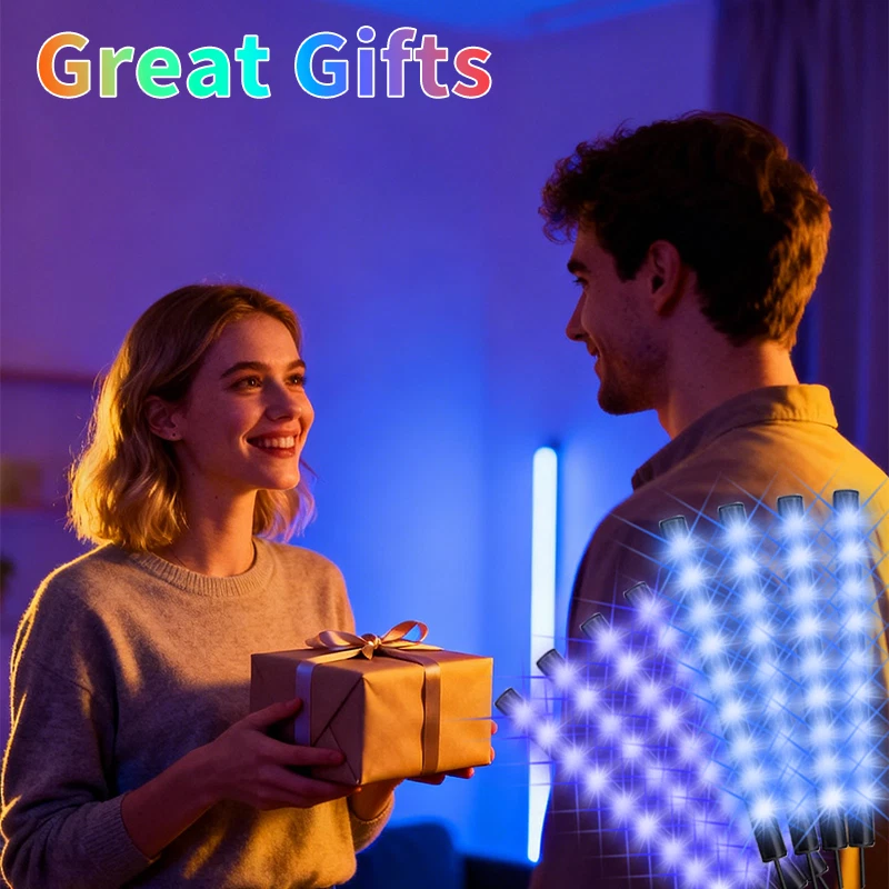 Car Interior LED Atmosphere Light Strips, 4PCS 48LED RGB, Bluetooth APP Control - Изображение 4 из 4