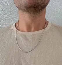 1.7mm Box Chain Necklace .925 Sterling Silver 22" inch David Yurman