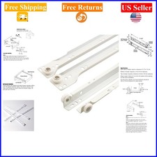 R 7211 White Steel Drawer Slide Kit, 17.75-inch, Self-Closing, 75 lbs
