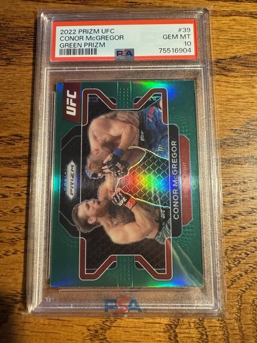 2022 Panini Prizm UFC Conor McGregor Green PSA 10 Pop 11 #39