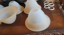 Gold Tan  Heavy Glass Shade 7 x 4.25 for Pend...