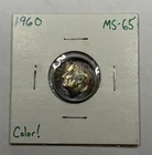 1960 Silver Roosevelt dime, Gem BU, Pretty Toning
