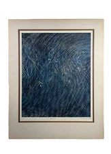 STANLEY W HAYTER 1965 ABSTRACT ETCHING UK MASTER PRINT MAKER VINTAGE PRINT