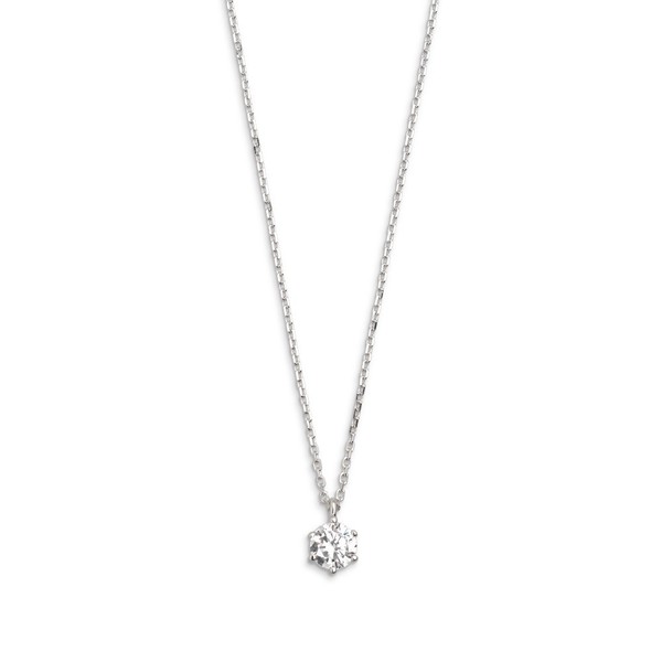 Xenox XS7381 Halskette Mit AnhäNger Damen Silver Circle Zirkonia 45 Cm-image