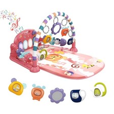 Baby Play Mat Gym, Funny Play Piano Tummy Time Activity Mat with 5 Infant Sen...