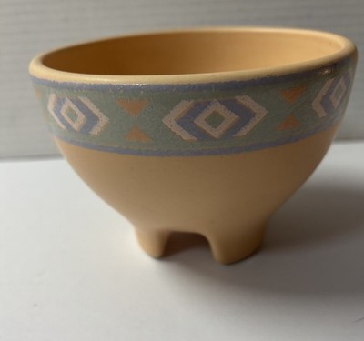 Vintage Treasure Craft Salsa Dip Bowl Southwest Pattern 5 x 3.5  USA