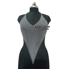Medieval Chainmail Top 10mm Aluminum Handmade Festival Outfit Cosplay Costume