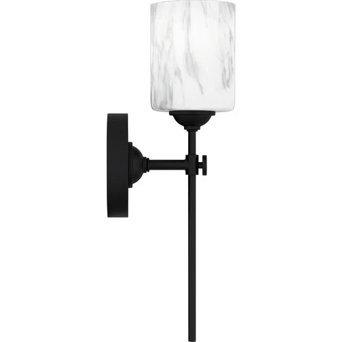 Matte Black One Light Wall Sconce from the Aria Collection - Picture 4 of 5