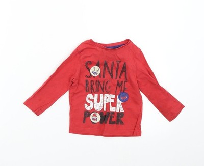 Basic-T-Shirt Jungen UK Größe 2 Jahre Vertbaudet rot