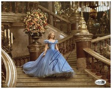 Lily James Signed 8x10 Photo Cinderella Autographed JSA COA