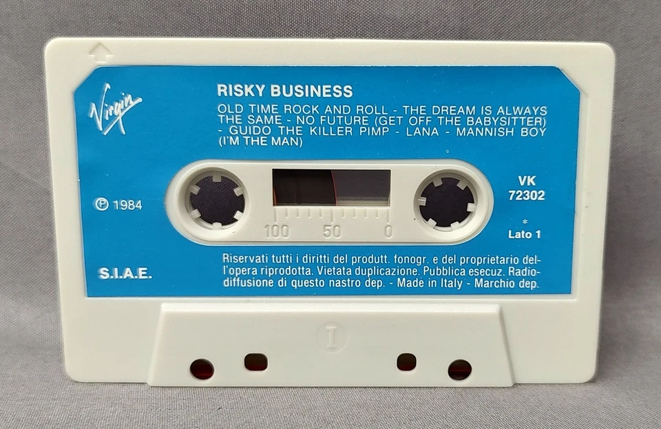 Risky Business Soundtrack Cassette Italian Pressing Virgin VK72302 1984 TESTED  - Image 3 of 4