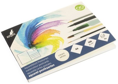 kangaro Aquarell-Postkarten-Block DIN A6 15 Blatt