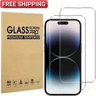 2x 9H Tempered Glass Screen Protector iPhone 6/16/17 Pro Max | HD Case Friendly