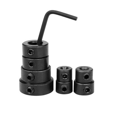 8-Piece Drill Depth Stop Collar Set, Positioner HSS Locator with Hex Key, Pos...