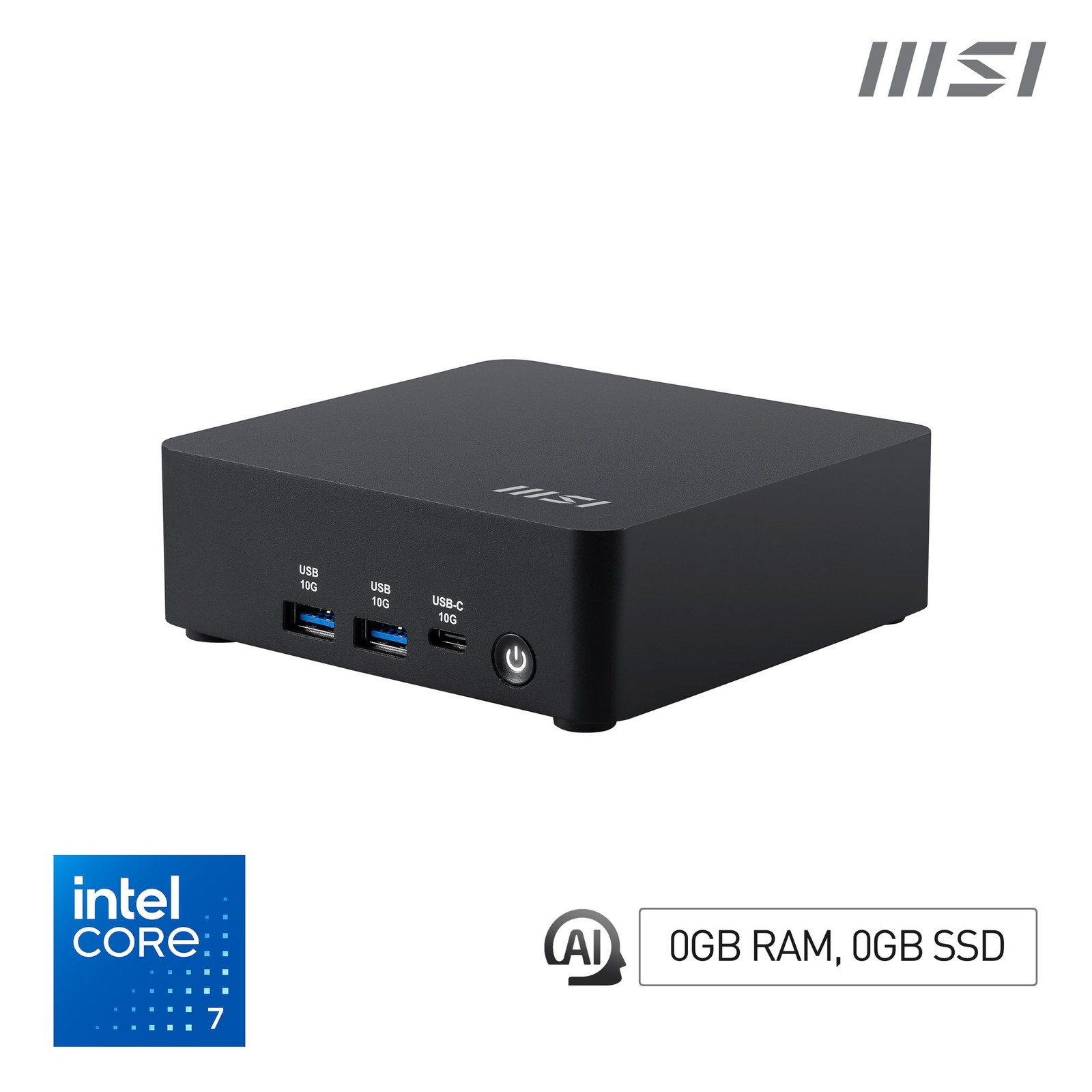 MSI Cubi NUC AI 1UMG Intel Core Ultra 7 155H, Barebone, NUC, SFF, Mini Computer,