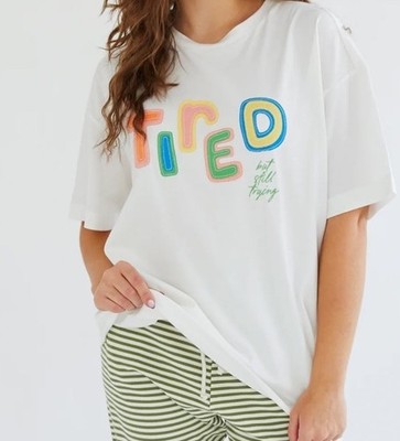 See the Way I See Tired (But Still Trying) Shortsleeve Embroidered Tshirt Xlarge