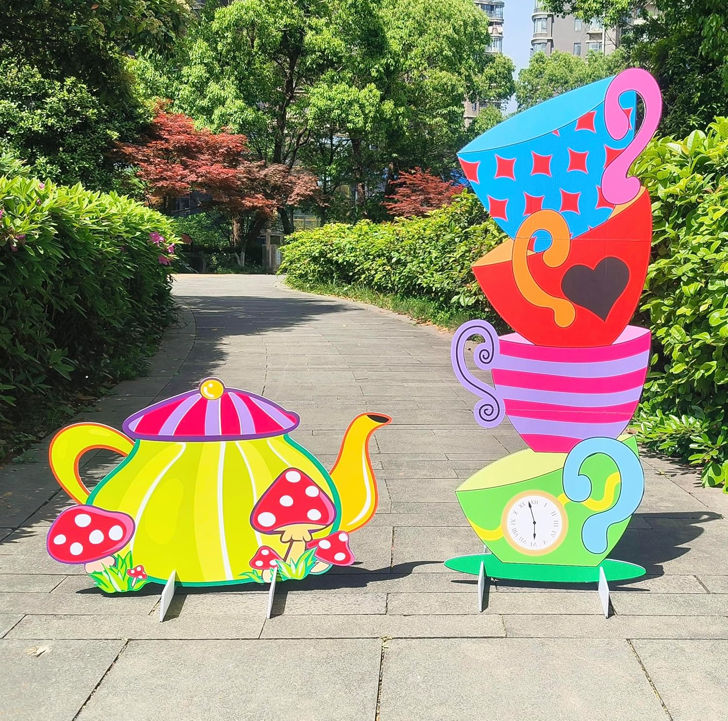 Alice Party Decorations Wonderland Yard Decor,Garden Tea Party Decorations Yard