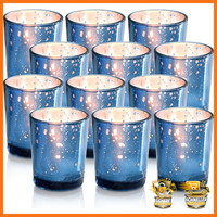 TeelichtgläSer 12Er Set Gefleckt Glas Votivkerzenhalter Tischdeko Hochzeit